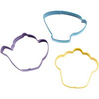 WILTON TEA TIME COLORED COOKIE CUTTER 3-PC SET