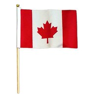 CANADIAN FLAG 6" X 9" WITH POLE 1 PC