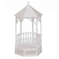 WHITE PLASTIC GAZEBO 5" X 9"