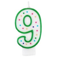 WILTON NUMERAL CANDLE #9 - 3"