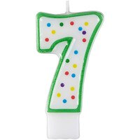 WILTON NUMERAL CANDLE #7 - 3"
