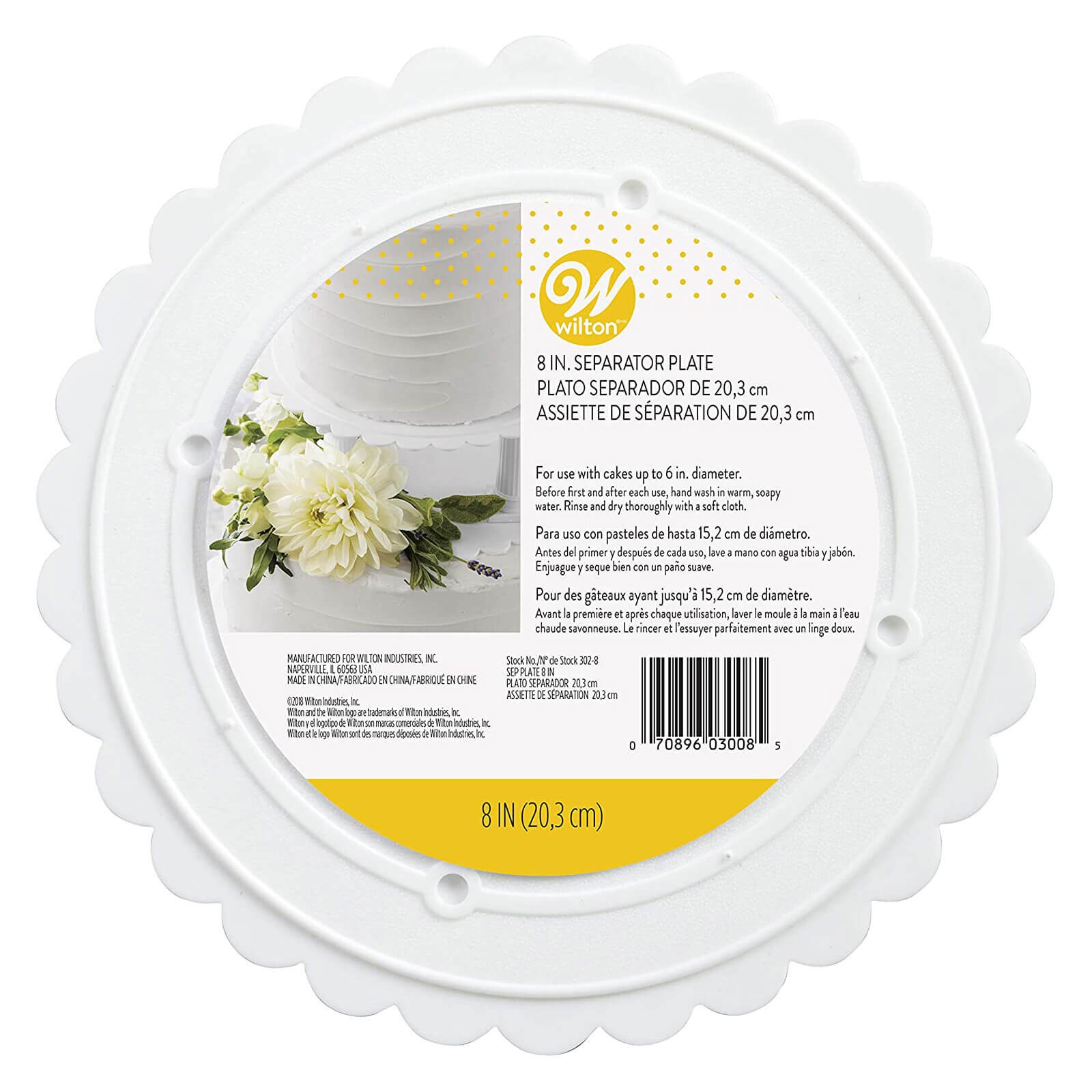 WILTON PREFERRED ROUND SEPARATOR PLATE 8" 