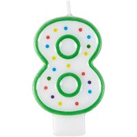 WILTON NUMERAL CANDLE #8 - 3"