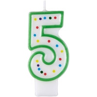 WILTON NUMERAL CANDLE #5 - 3"
