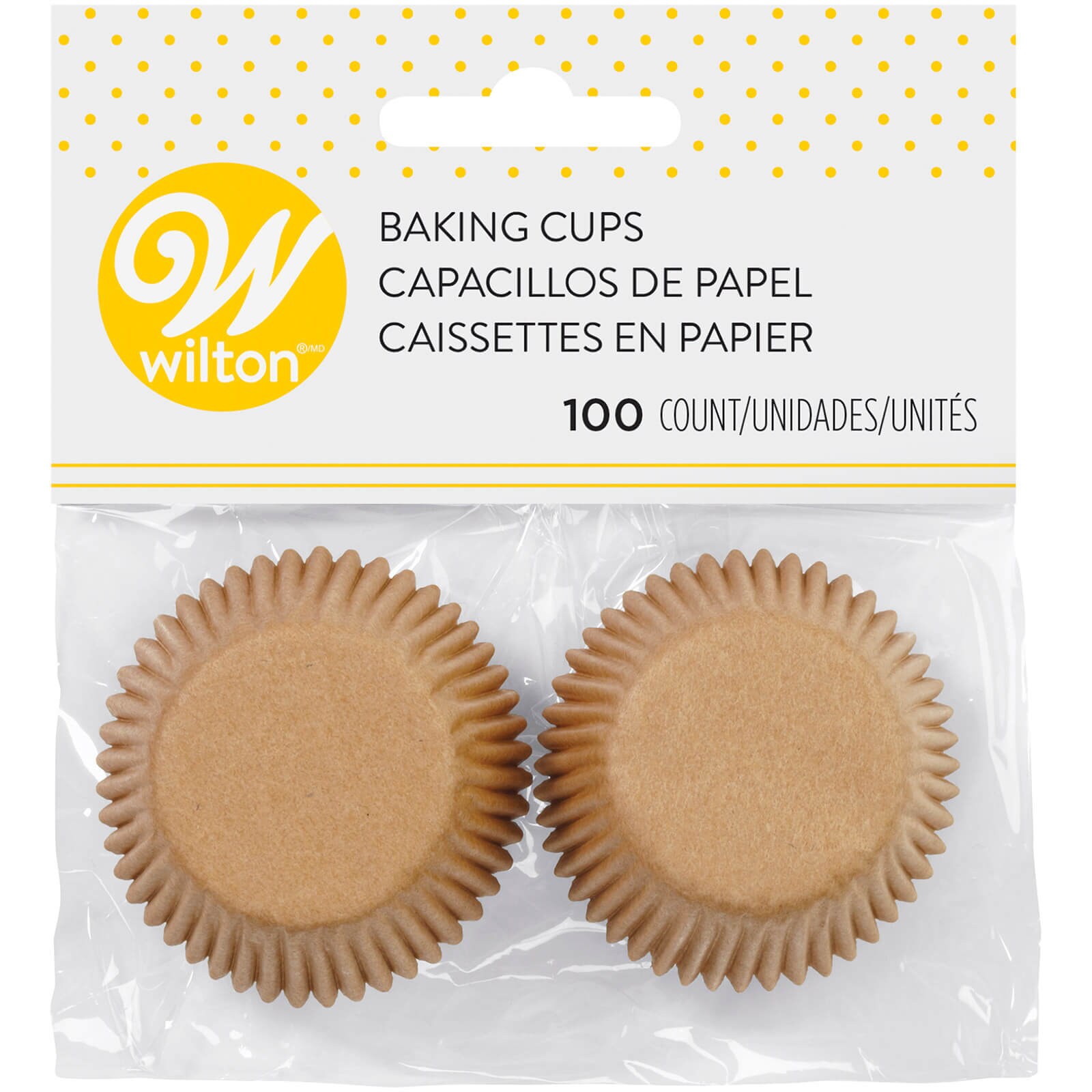 WILTON UNBLEACHED MINI BAKING CUPS - 100 PCS