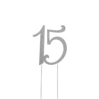 BLING PICK-  SILVER NUMBER 15 - 2 1/2" / 6.35 CM
