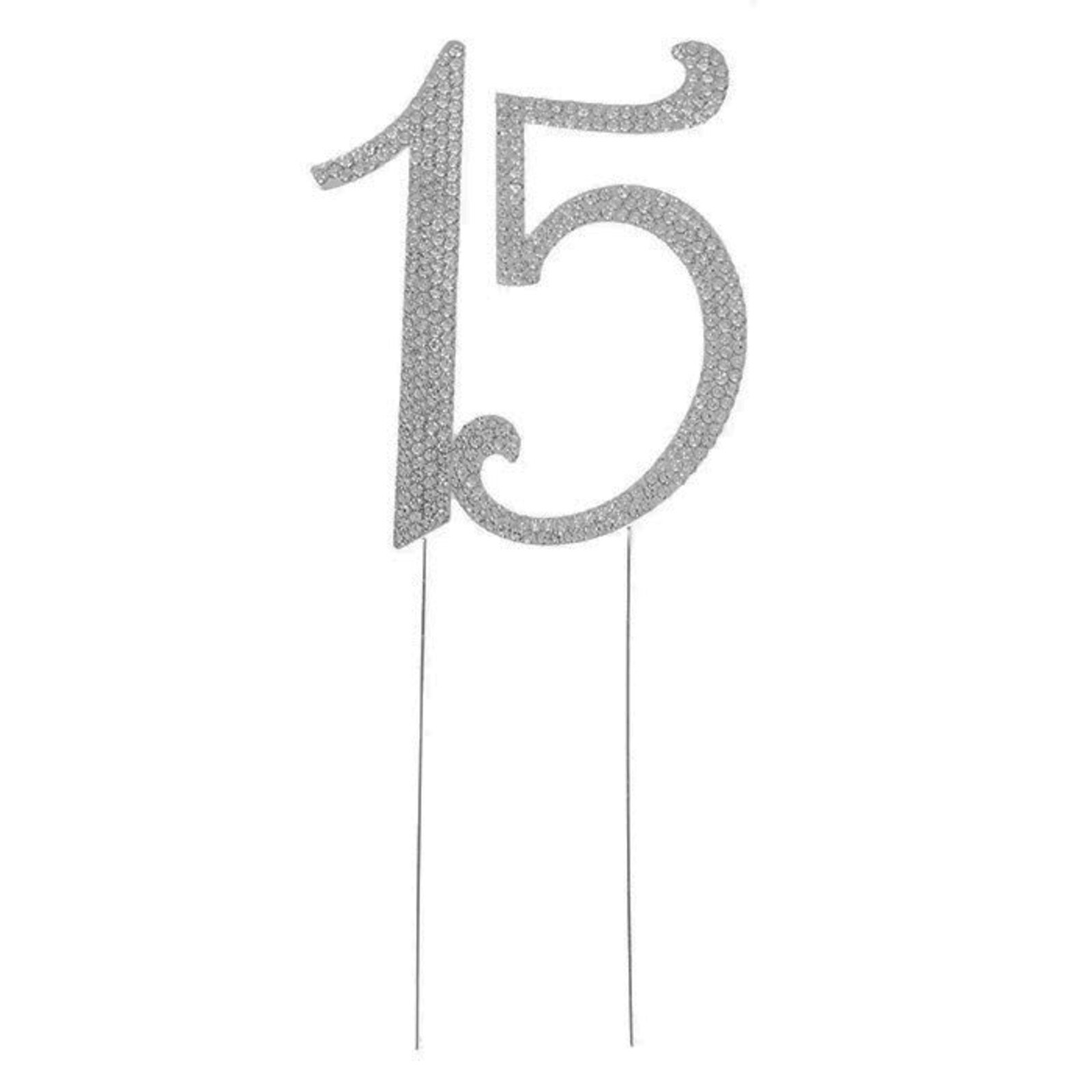 BLING PICK - SILVER NUMBER 15 - 4 1/2" / 12CM