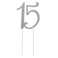 BLING PICK - SILVER NUMBER 15 - 4 1/2" / 12CM