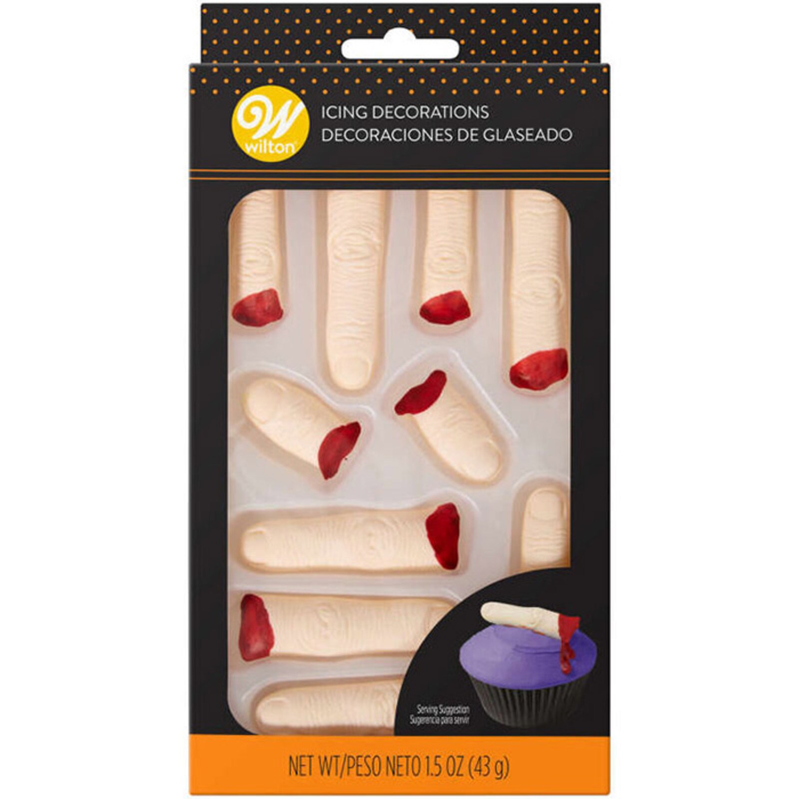 WILTON SEVERED FINGER ICING DECORATIONS - 10 PC