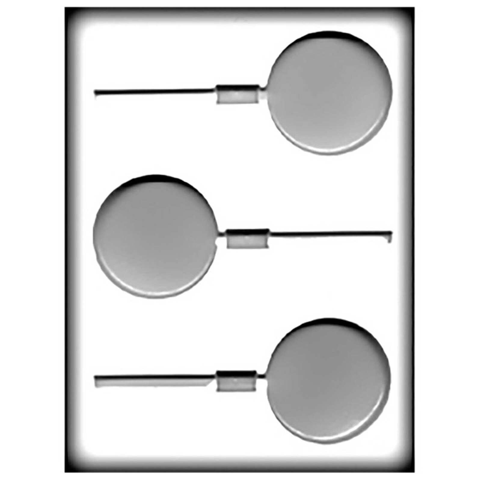 HARD CANDY MOLD - ROUND LOLLY 2 1/2" (3)