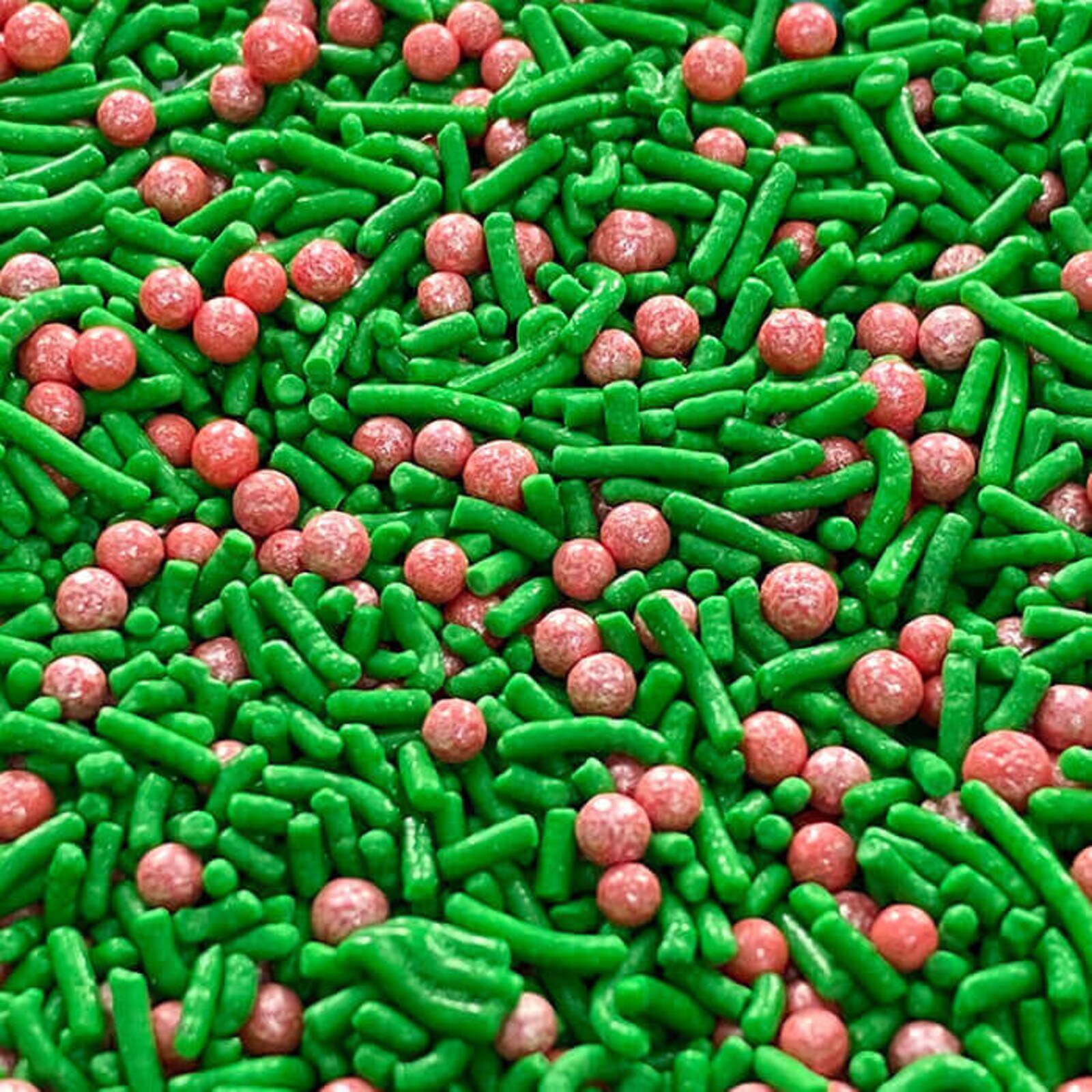 SPRINKLES GREEN WITH RED BALLS 