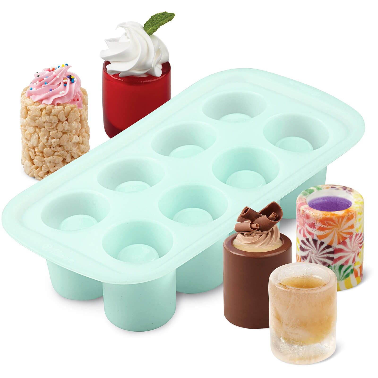 WILTON SILICONE SHOT GLASS MOLD (8)