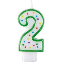 WILTON NUMERAL CANDLE #2 - 3"