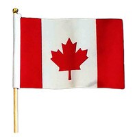 CANADIAN FLAG 12" X 18" WITH POLE