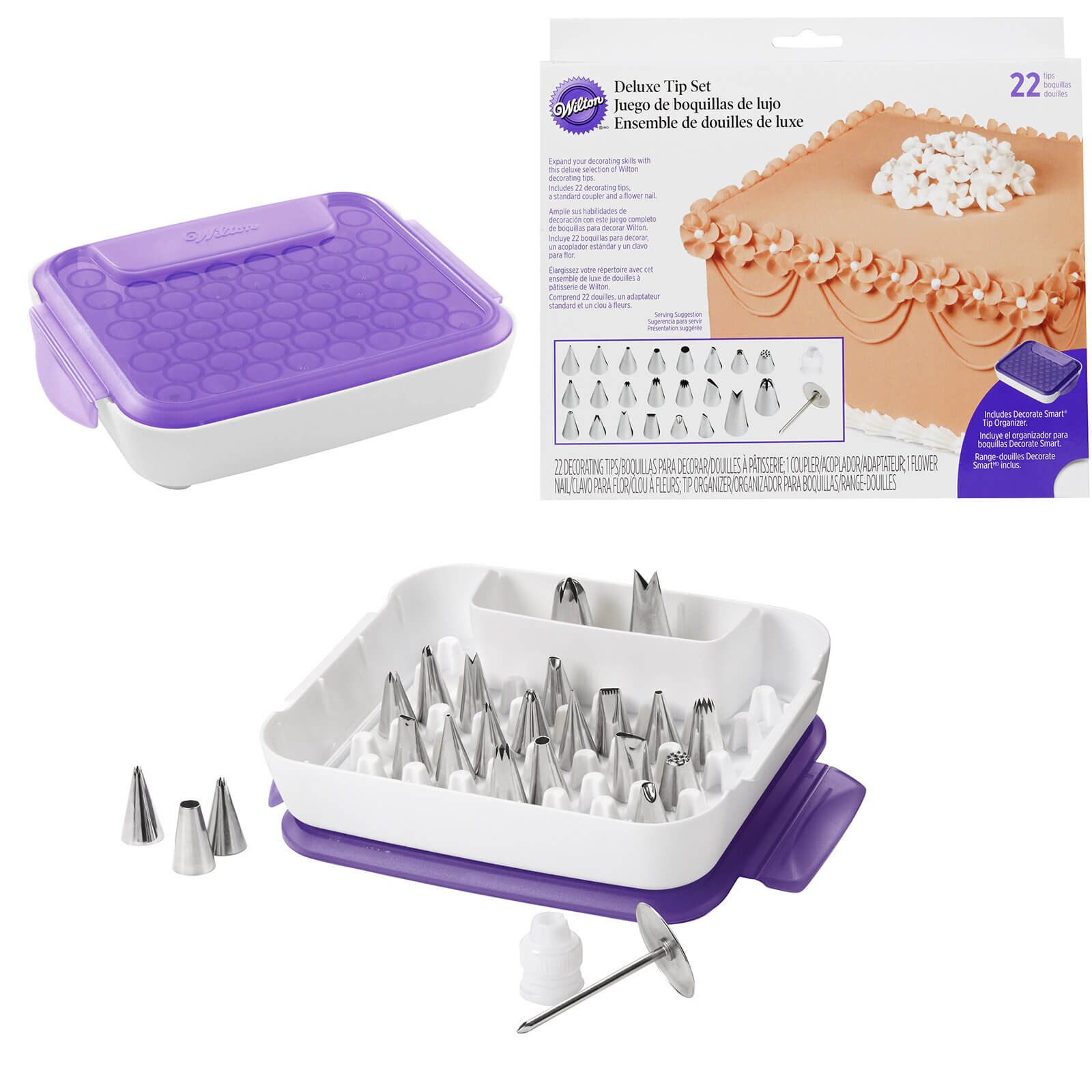 WILTON DELUXE 22 TIP SET & ORGANIZER