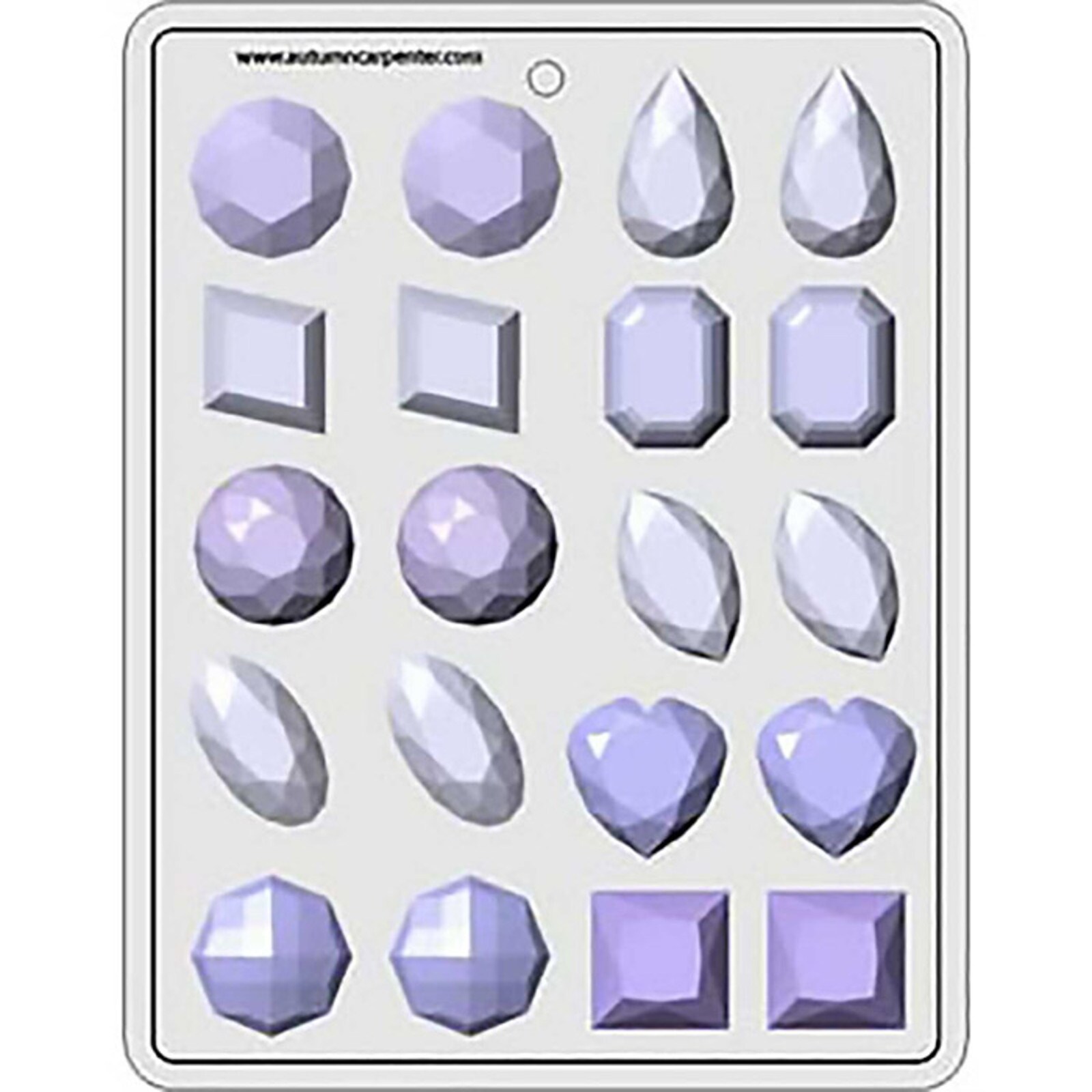 HARD CANDY MOLD - ASSORTED GEMS 1 1/2" (20)