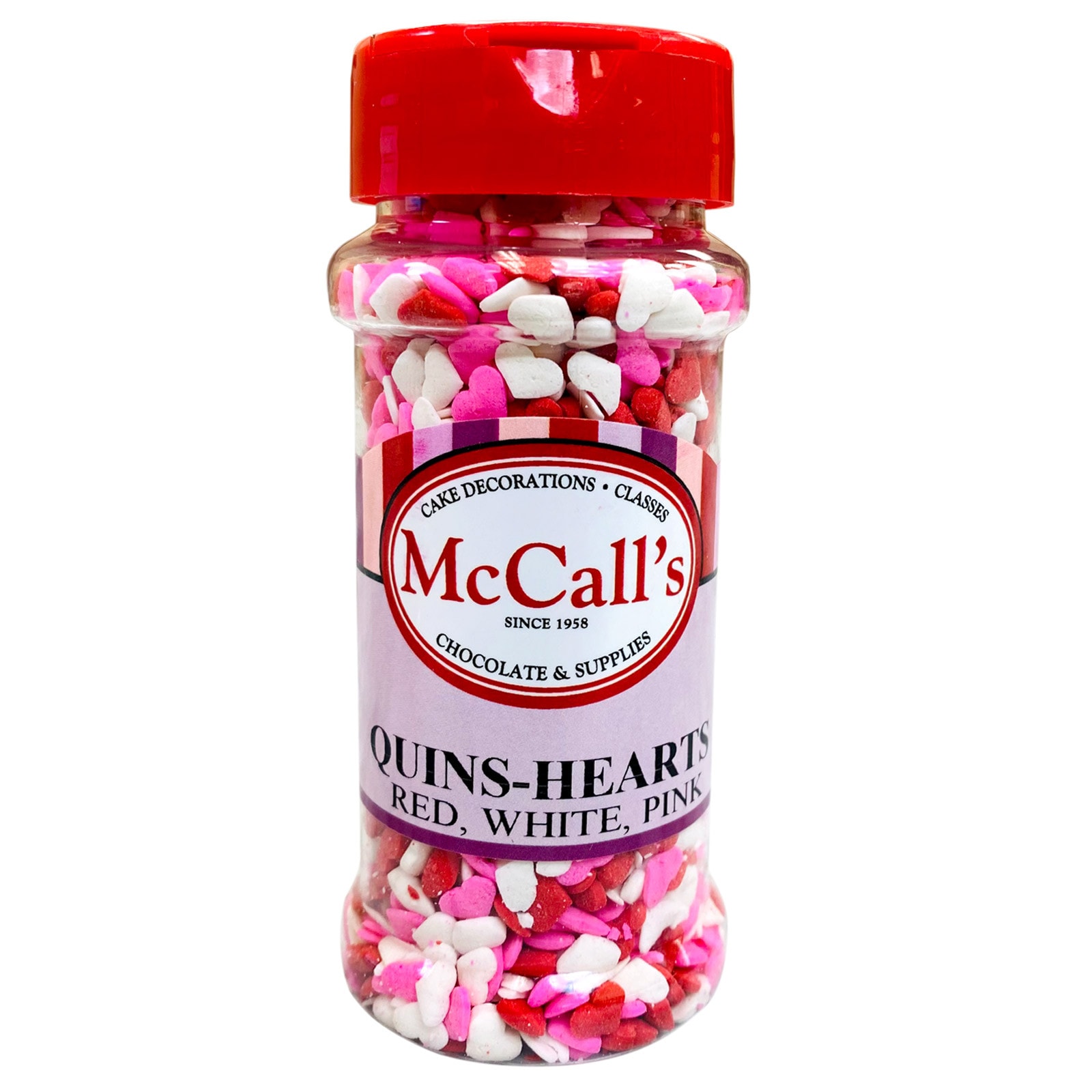 QUINS HEARTS - RED, WHITE & PINK 70 G