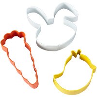 WILTON CARROT, BUNNY & CHICK 3-PC COOKIE CUTTER SET