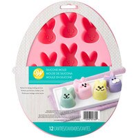 WILTON SILICONE MINI BUNNY HEAD PAN 12 CAVITIES