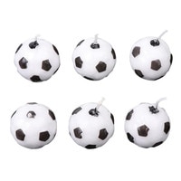 SOCCER BALL CANDLES 1" 6PKG