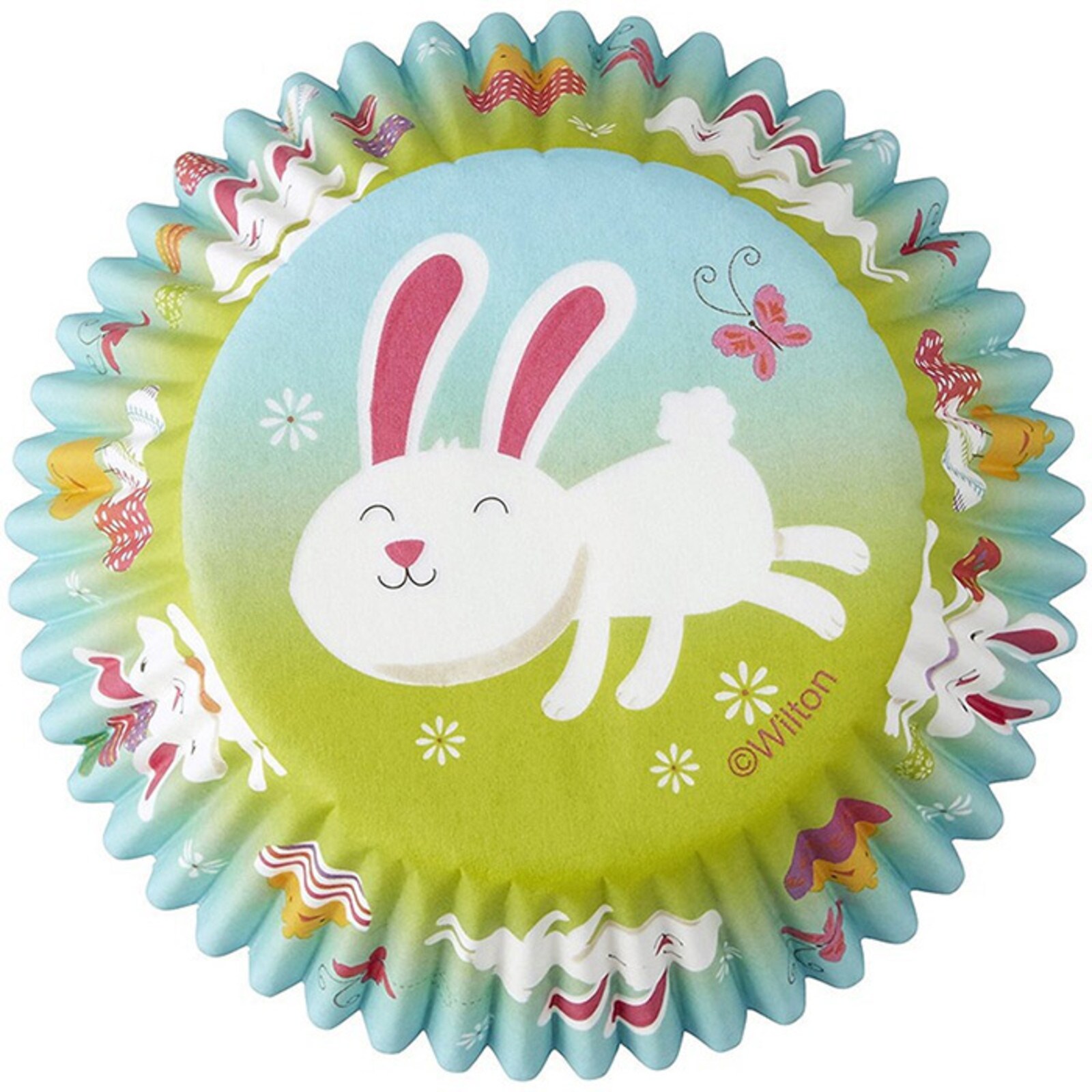 WILTON EASTER BUNNY STANDARD BAKING CUPS 75 PC