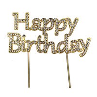 BLING PICK - GOLD HAPPY BIRTHDAY 