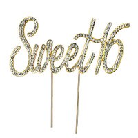 BLING PICK - GOLD SWEET SIXTEEN 5"