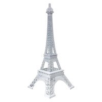 WHITE EIFFEL TOWER BLING ORNAMENT TOPPER 