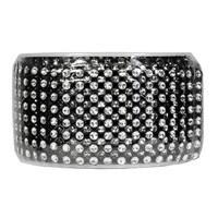 BLING RIBBON WRAP - SILVER ON BLACK 1 1/2" 3 YDS
