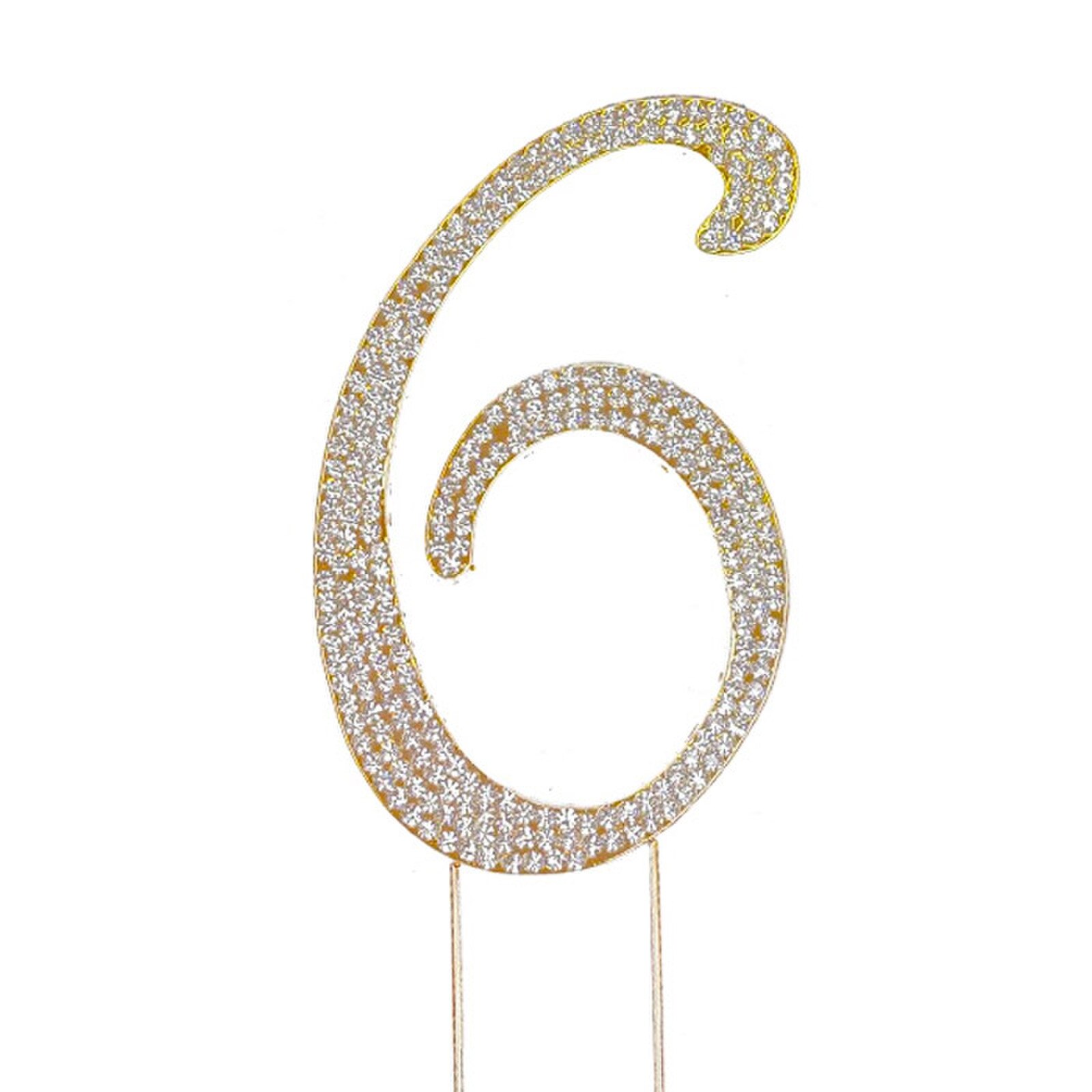 BLING PICK - GOLD NUMBER 6 