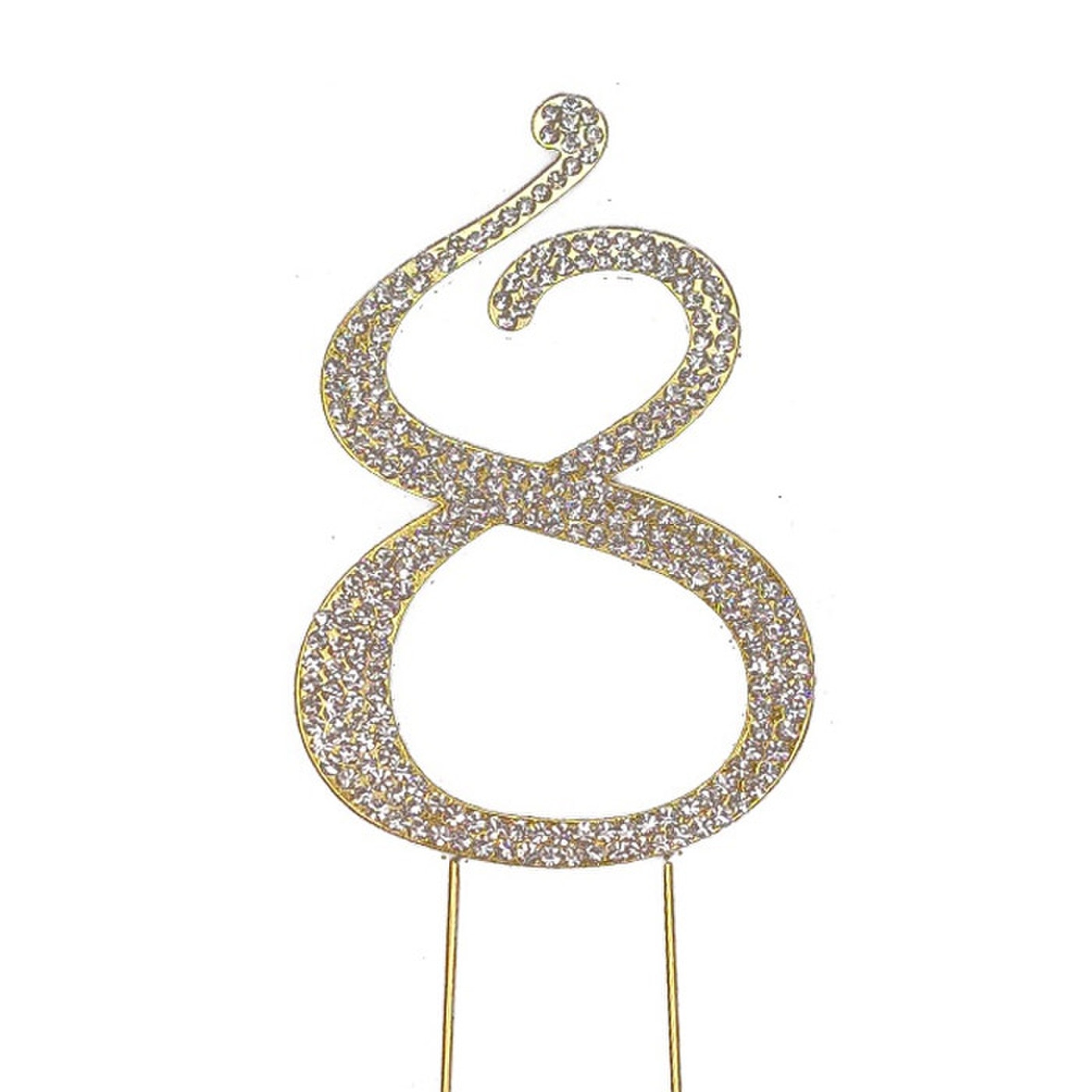 BLING PICK - GOLD NUMBER 8 