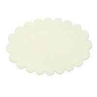 OVAL SCALLOP GUMPASTE PLAQUE 6" X 3 3/8"