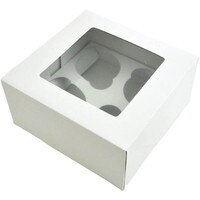 4 PC CUPCAKE BOXES WITH INSERTS - 25 PKG