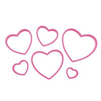 WILTON HEART PLASTIC CUTTER 6-PC SET  
