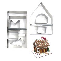GINGERBREAD HOUSE COOKIE CUTTER KIT - 19 PC
