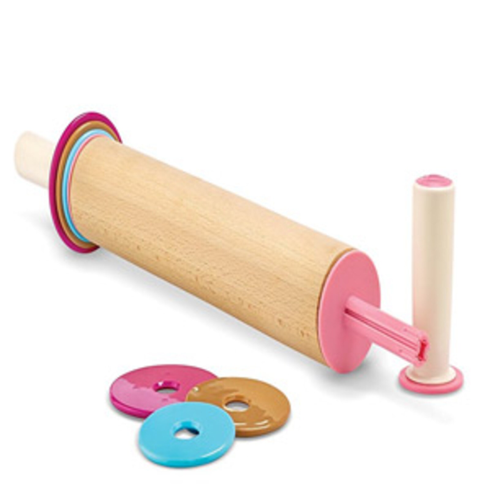 ADJUSTABLE WOOD ROLLING PIN 12"