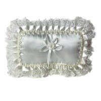 WHITE RECTANGLE RING PILLOW 12" x 9.5"