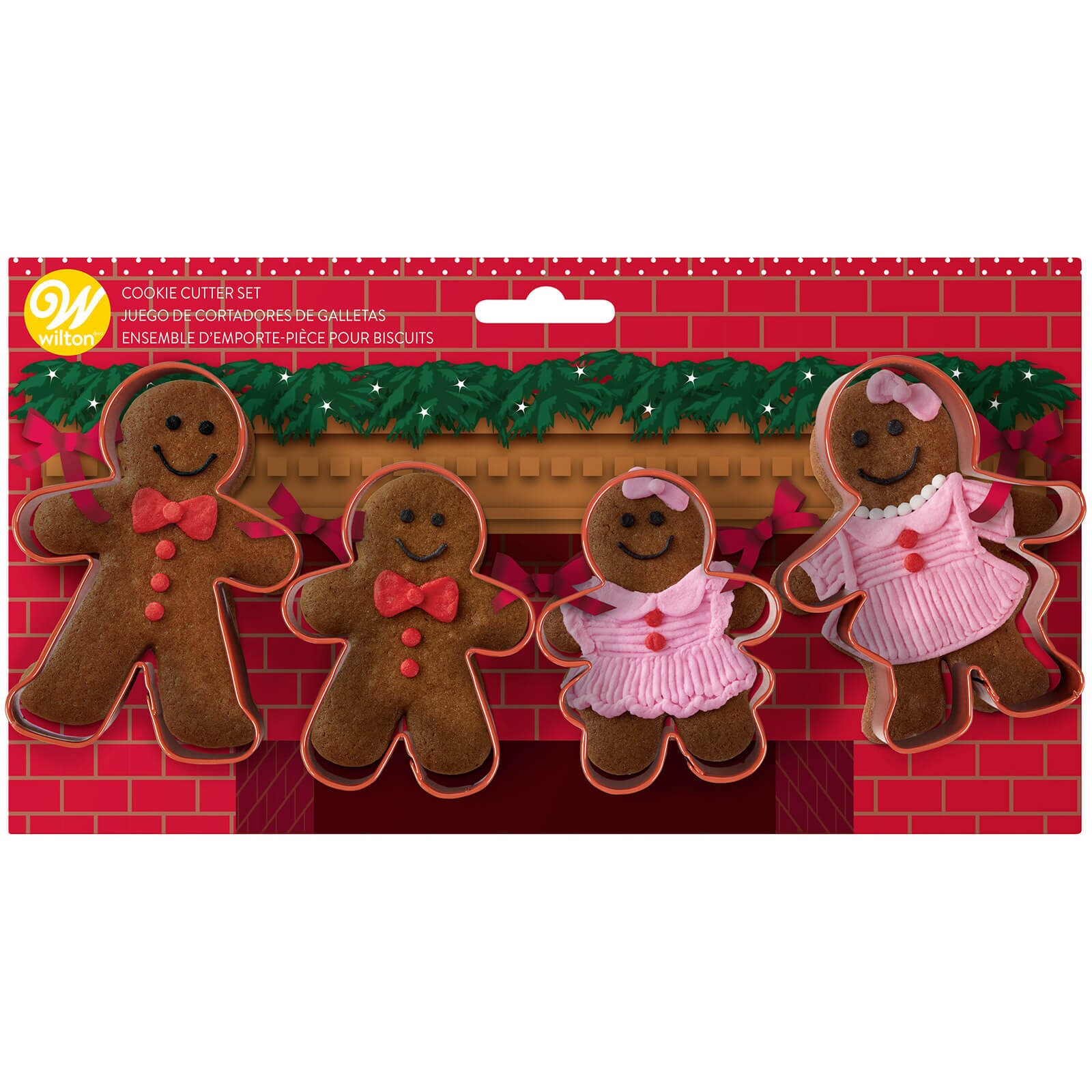 WILTON GINGERBREAD FAMILY 4-PC COOKIE CUTTER SET