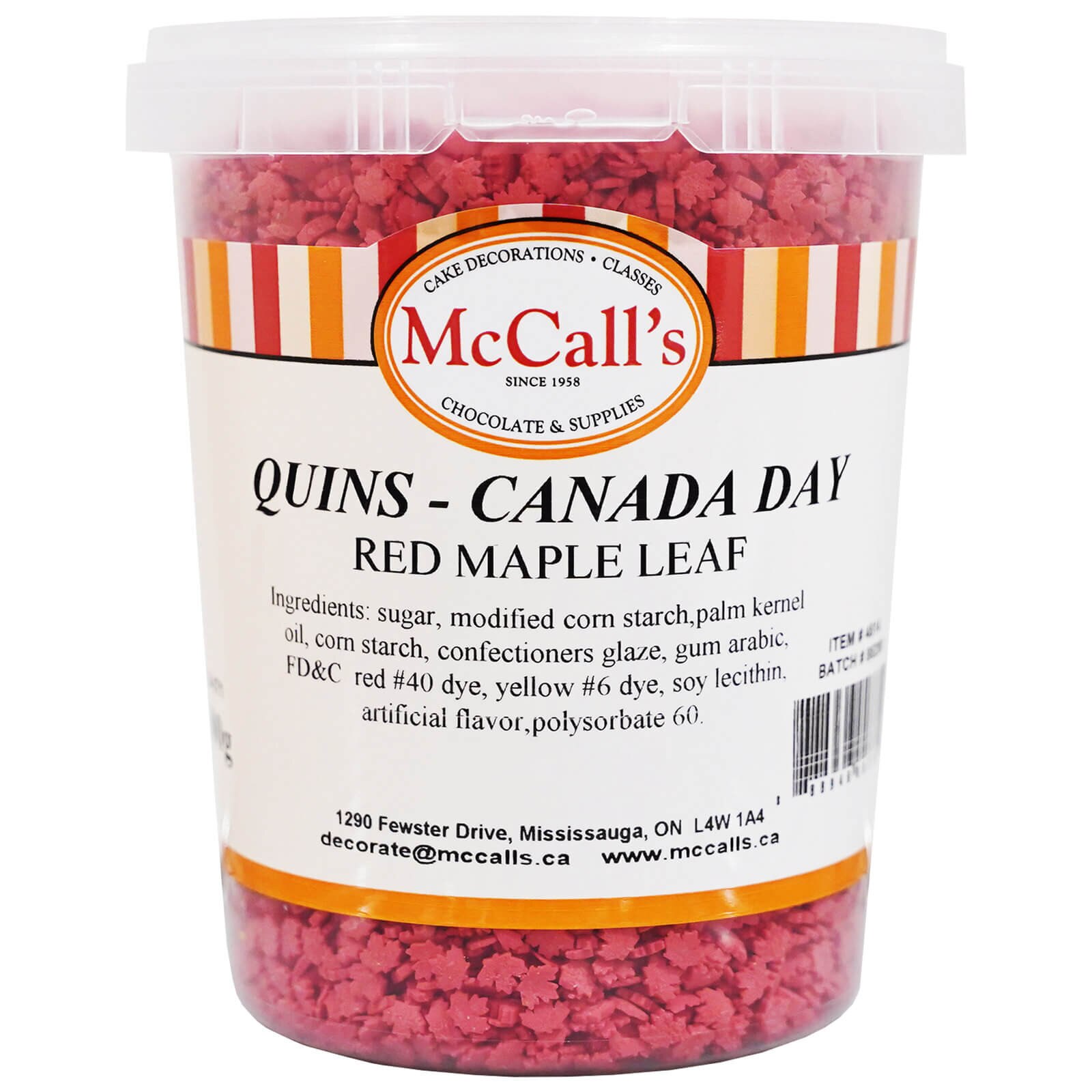 QUINS CANADA DAY RED MAPLE LEAF 600 G