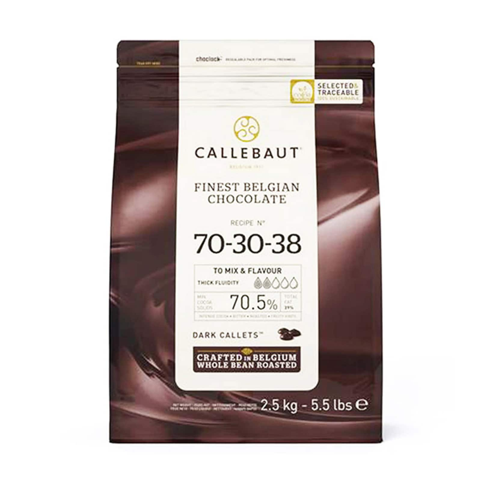 CALLEBAUT BITTER SWEET PURE CHOCOLATE  2.5 KG