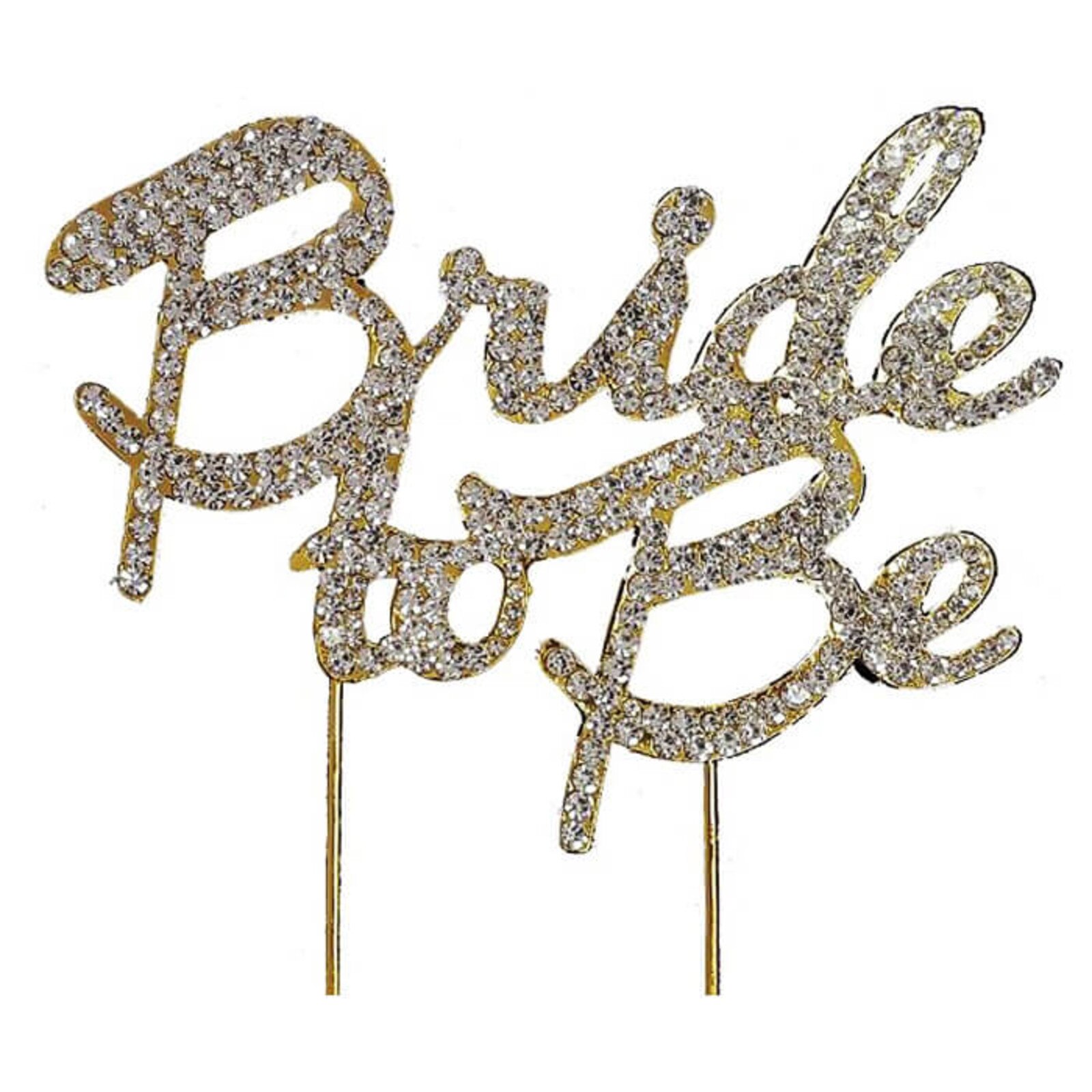 BLING PICK - BRIDE TO BE 4 3/8" - GOLD