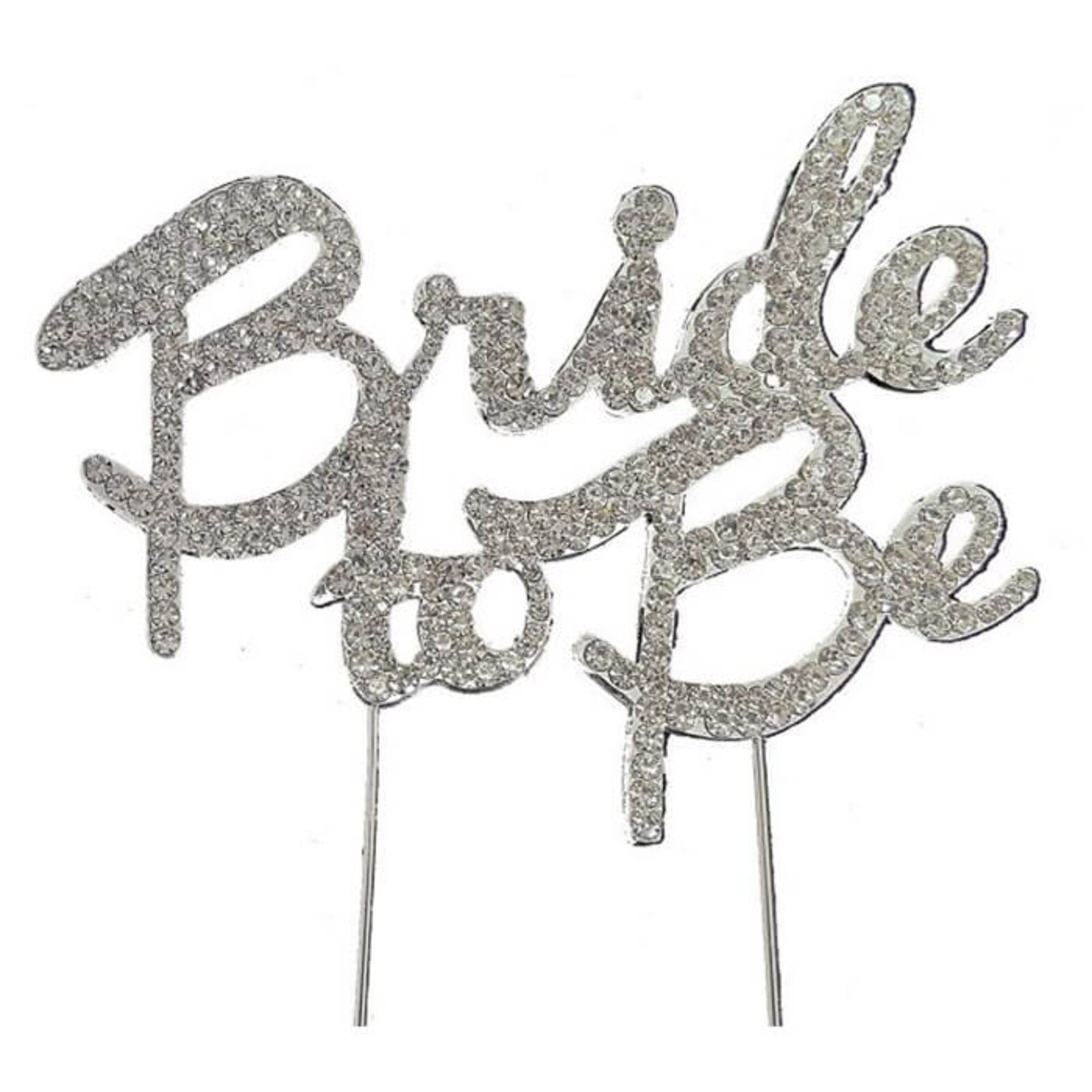 BLING PICK - BRIDE TO BE 4 3/8" - SILVER