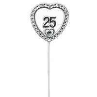 25TH ANNIVERSARY HEART PICK 12"