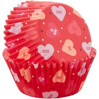 WILTON CANDY HEARTS STD BAKING CUPS 2" - 75 PC