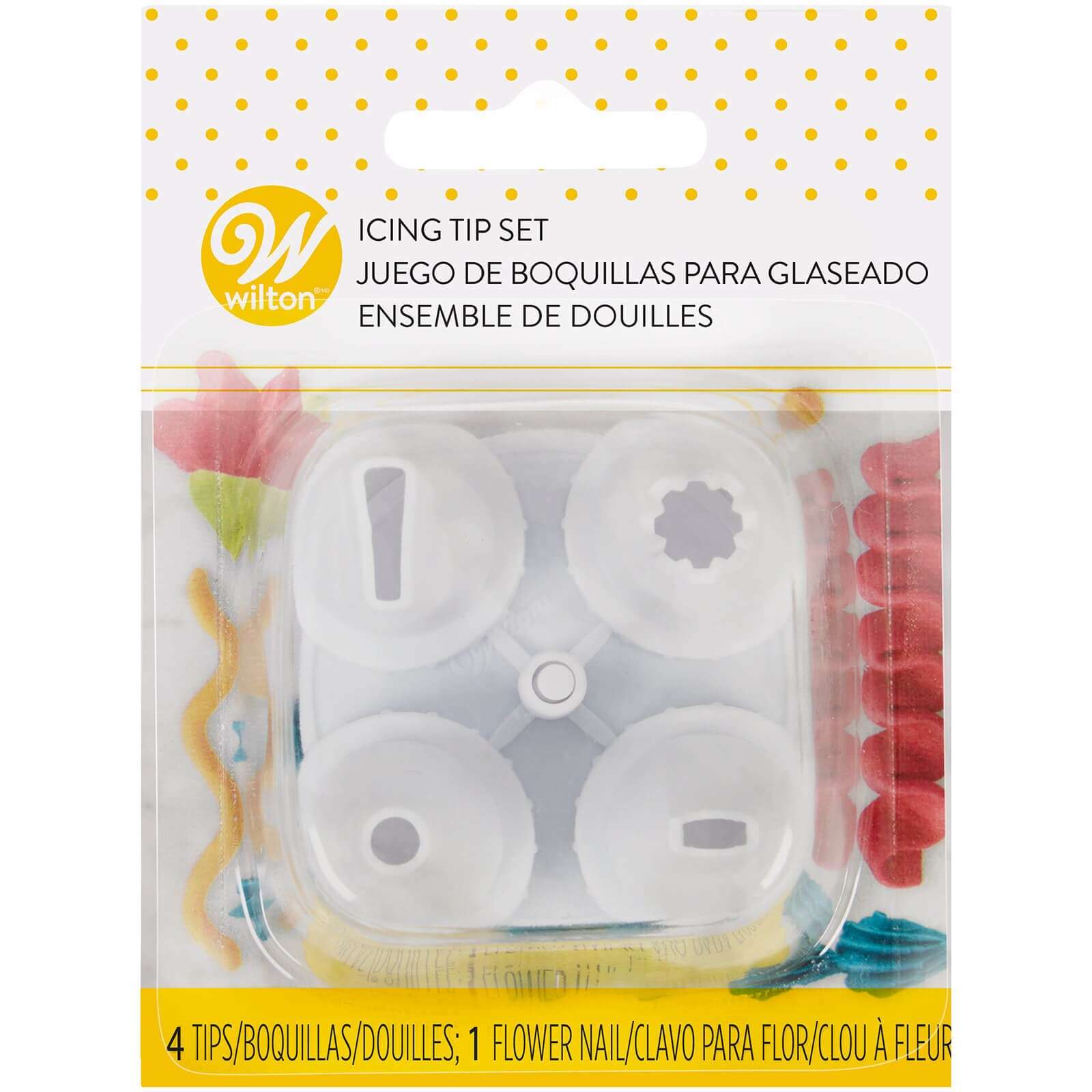 WILTON TIP AND NAIL SET FOR ICING TUBE - 5 PC