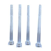 CRYSTAL CLEAR LOOK SPIKED PILLARS - SET OF 4