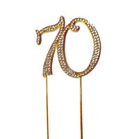 BLING PICK - GOLD NUMBER 70  