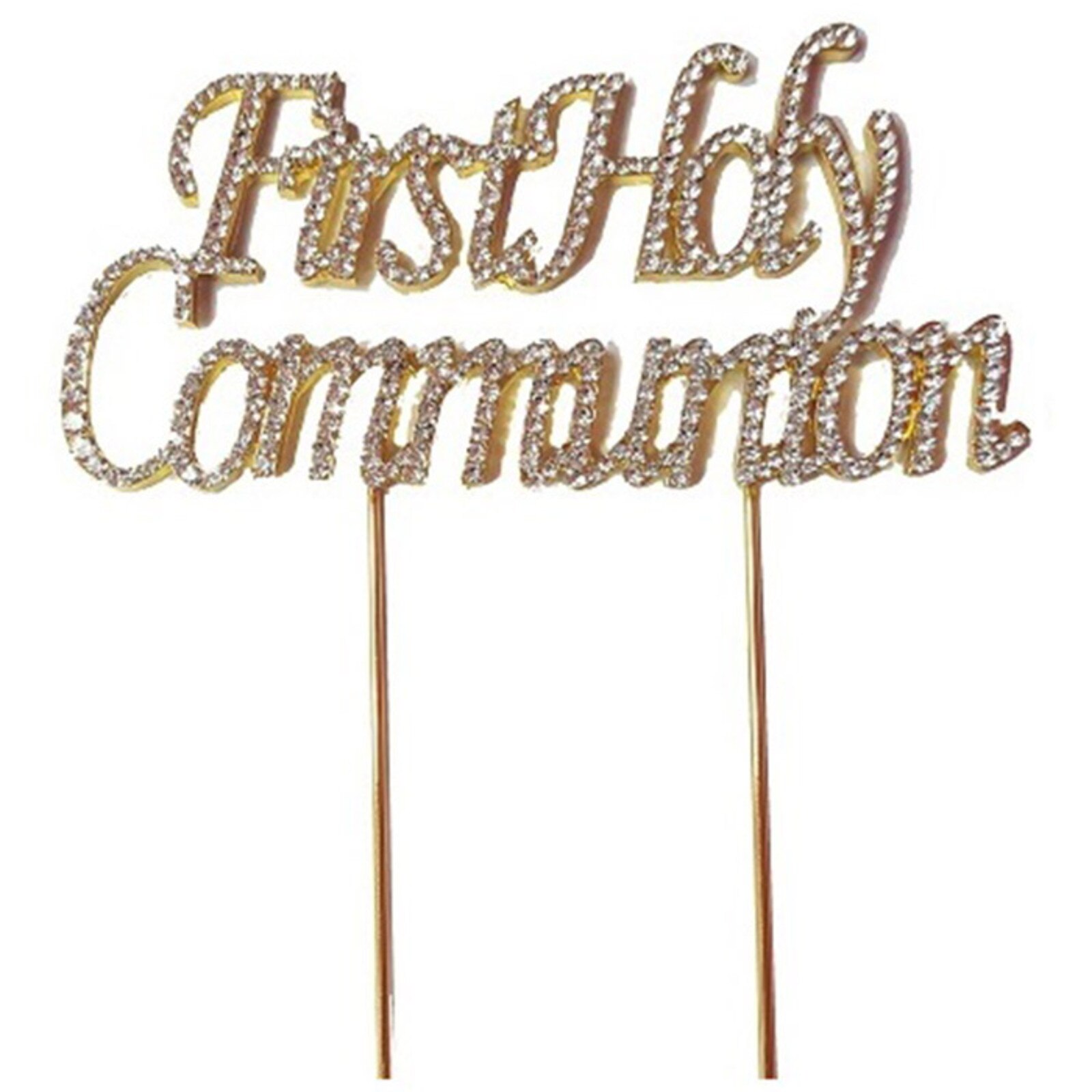BLING PICK - GOLD "FIRST HOLY COMMUNION"