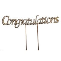 BLING PICK - GOLD CONGRATULATIONS 6 3/4" 
