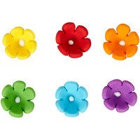 WILTON MINI MULTI-COLOR FLOWER ICING DECORATIONS - 32 PC